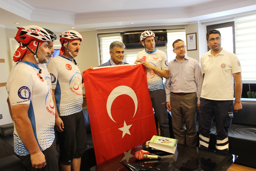15 Temmuz Şehitlerini Anma Bisiklet Turu ekibi Ereğli’de