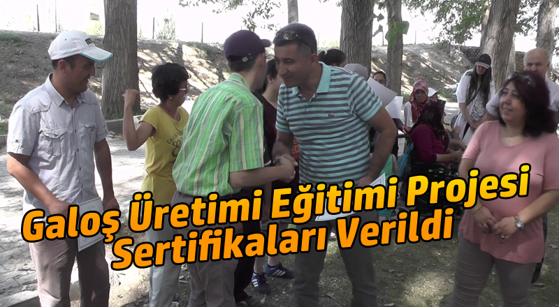 Galoş Üretimi Eğitimi Projesi Sertifikaları Verildi