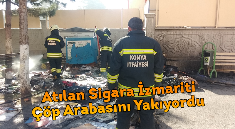 Atılan Sigara İzmariti Çöp Arabasını Yakıyordu