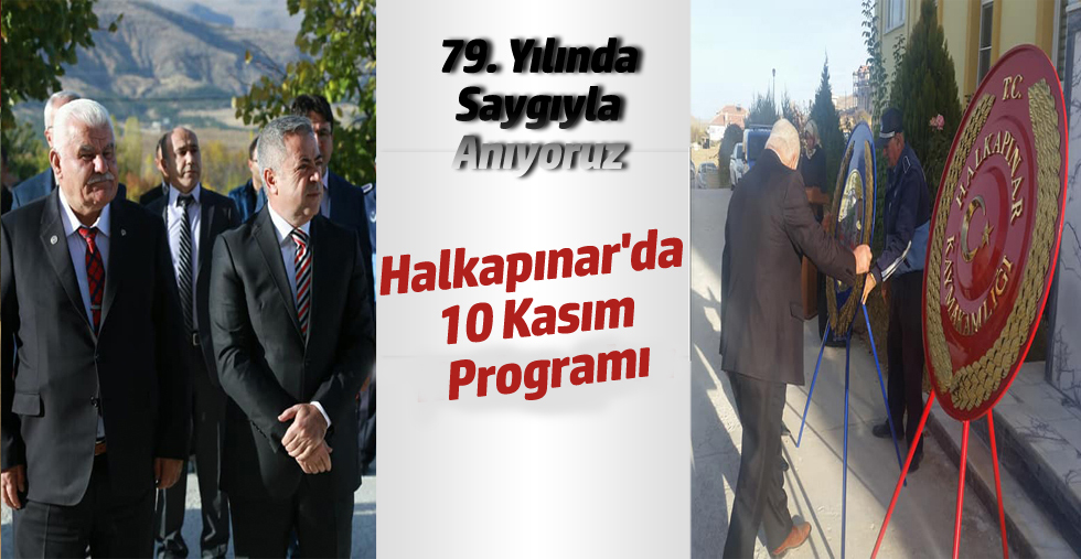 Halkapınar'da 10 Kasım Anma Programı