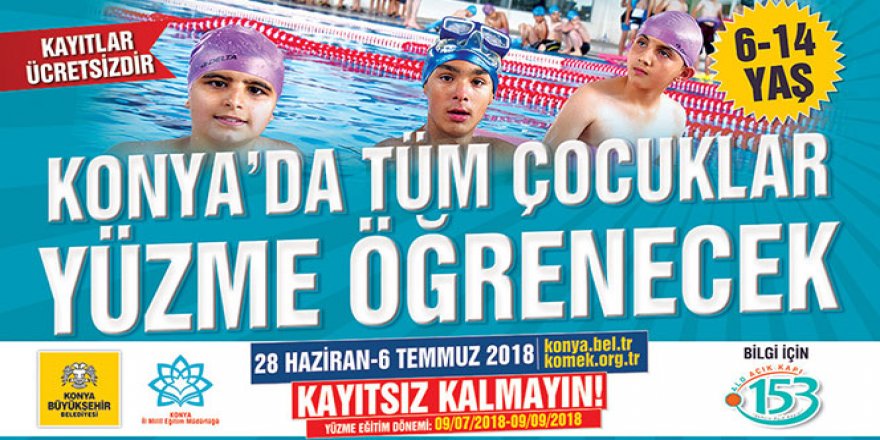 Konya’da Tüm Çocuklar Yüzme Öğrenecek