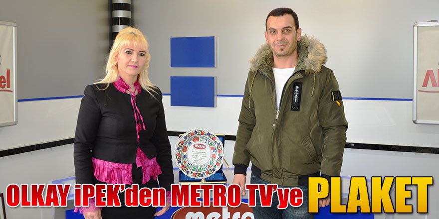  Nuran OLKAY İPEK'den Metro Tv Teşekkür Plaketi.