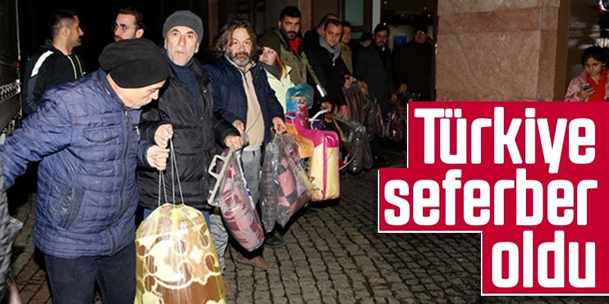 Türkiye, Elazığ ve Malatya'da can kaybına neden olan deprem için seferber oldu