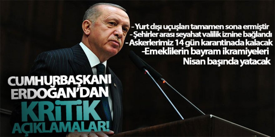 Cumhurbaşkanı Erdoğan'dan kritik açıklamalar!