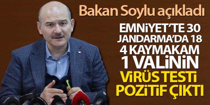 İçişleri Bakanı Soylu'dan emniyet ve kamudaki korona virüs vaka sayıları açıklaması