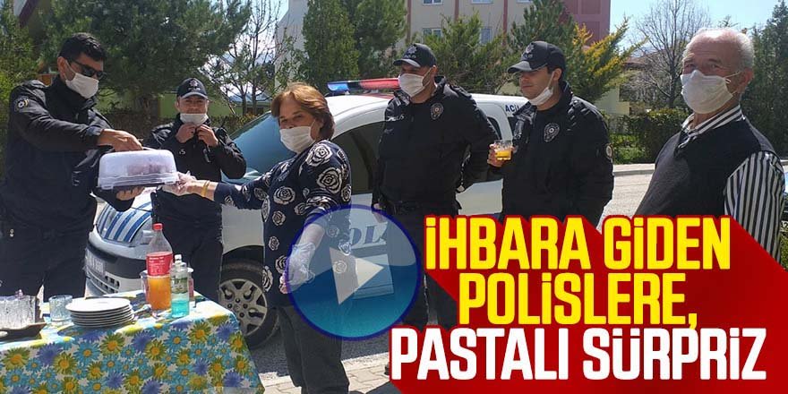 Ereğli'de kavga ihbarına giden polislere pastalı sürpriz