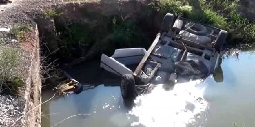 Virajı alamayan otomobil kanala uçtu, sürücü boğularak hayatını kaybetti