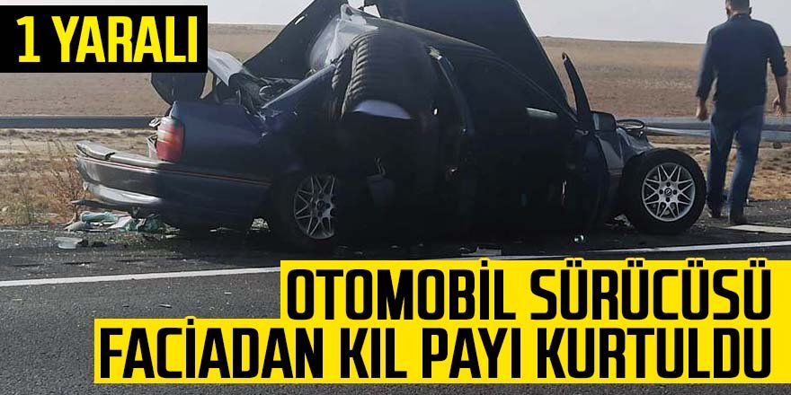 Kamyonet park halindeki otomobile çarptı: 1 yaralı