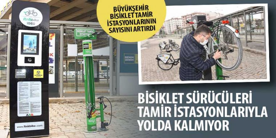 Büyükşehir Bisiklet Tamir İstasyonlarının Sayısını Artırdı