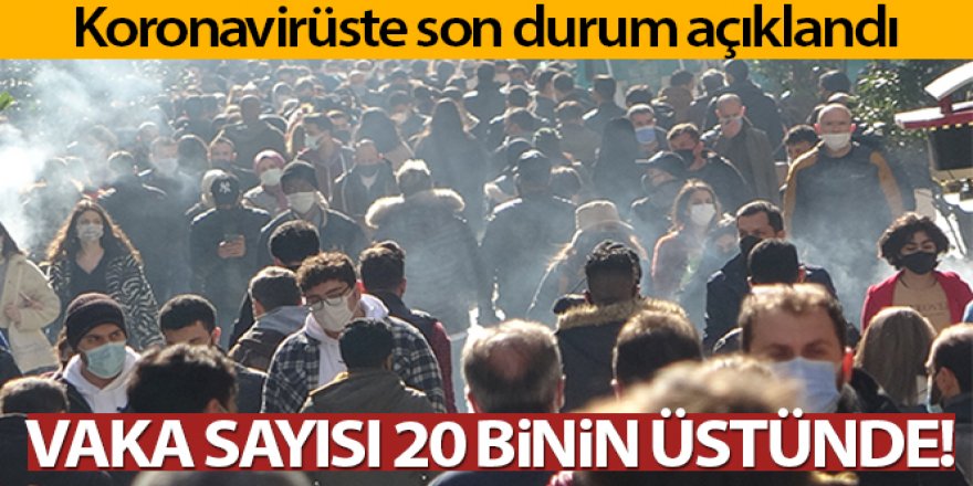 Türkiye'de son 24 saatte 20.428 koronavirüs vakası tespit edildi