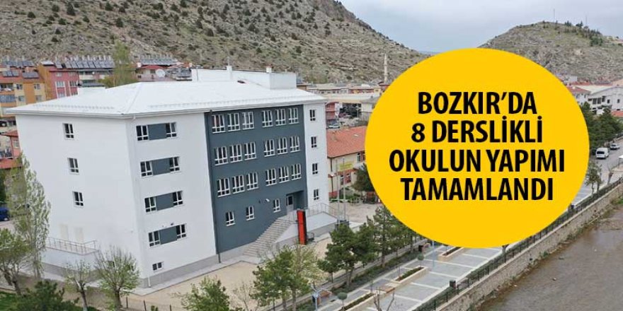 Bozkır’da 8 Derslikli Okulun Yapımı Tamamlandı