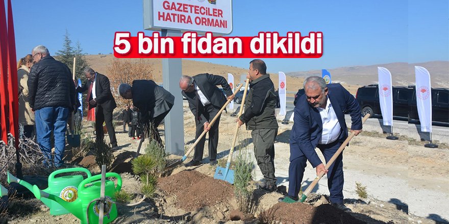 Konya'da Gazeteciler Hatıra Ormanı'na 5 bin fidan dikildi
