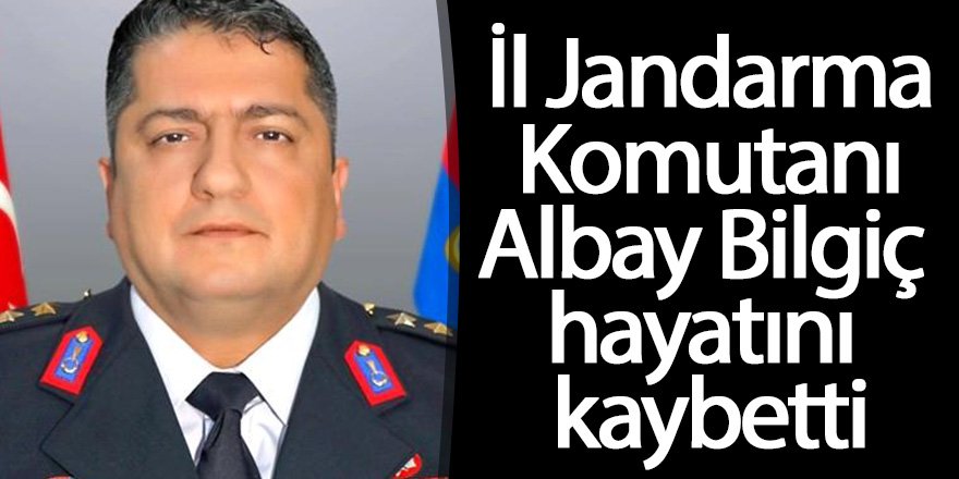  İl Jandarma Komutanı Albay Bilgiç hayatını kaybetti