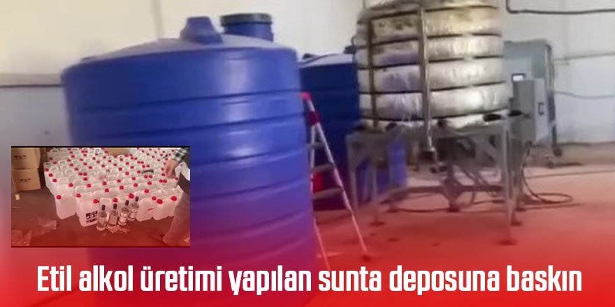 Etil alkol üretimi yapılan sunta deposuna baskın