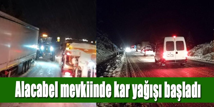  Konya Antalya karayolunda kar yağışı başladı