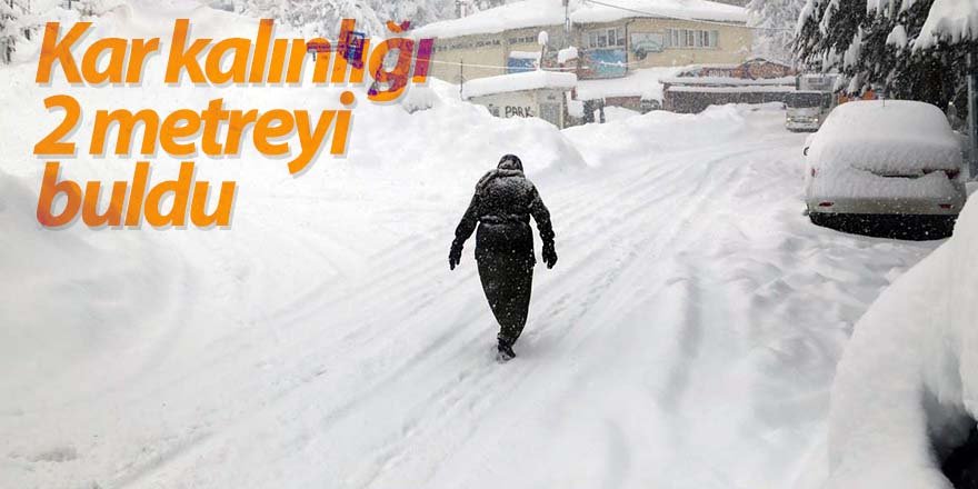 Konya'nın yüksek kesimlerinde kar kalınlığı 2 metreyi buldu