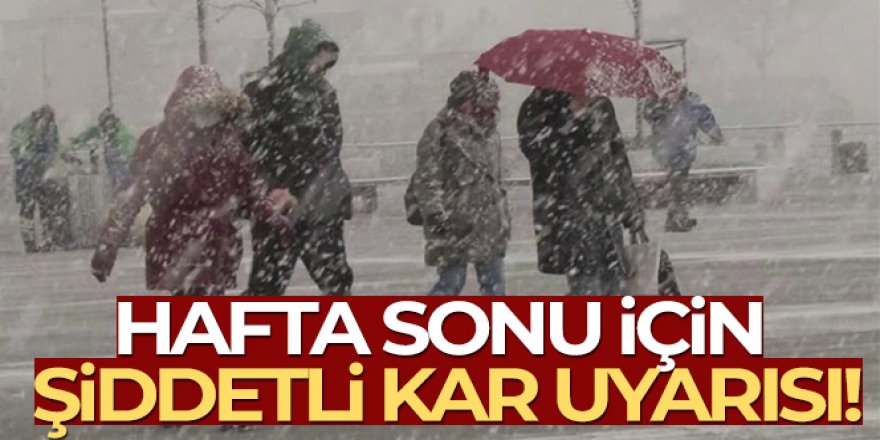 Meteoroloji uzmanından İstanbul'da hafta sonu için şiddetli kar uyarısı