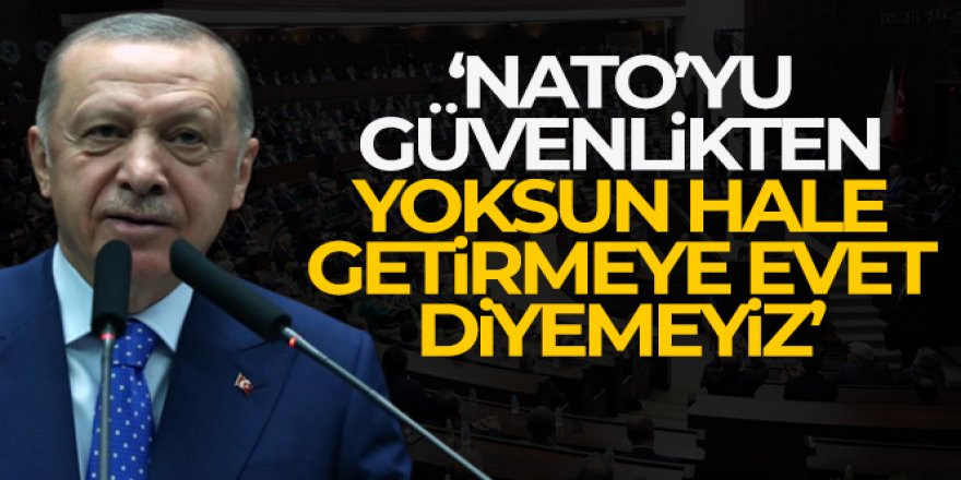 Cumhurbaşkanı Erdoğan'dan Nato Açıklaması