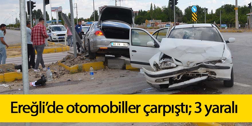 Ereğli’de, Karaman çevre yolunda kaza: 3 yaralı