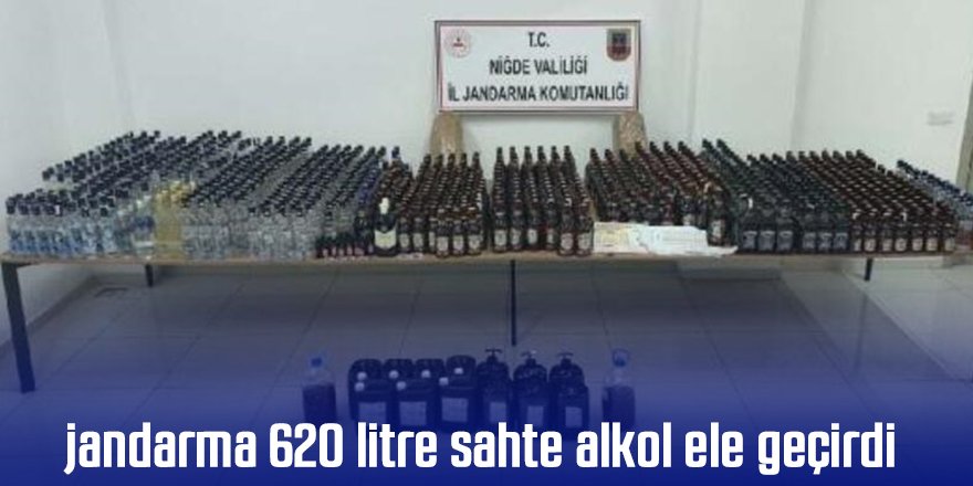 Jandarma 620 litre sahte alkol ele geçirdi