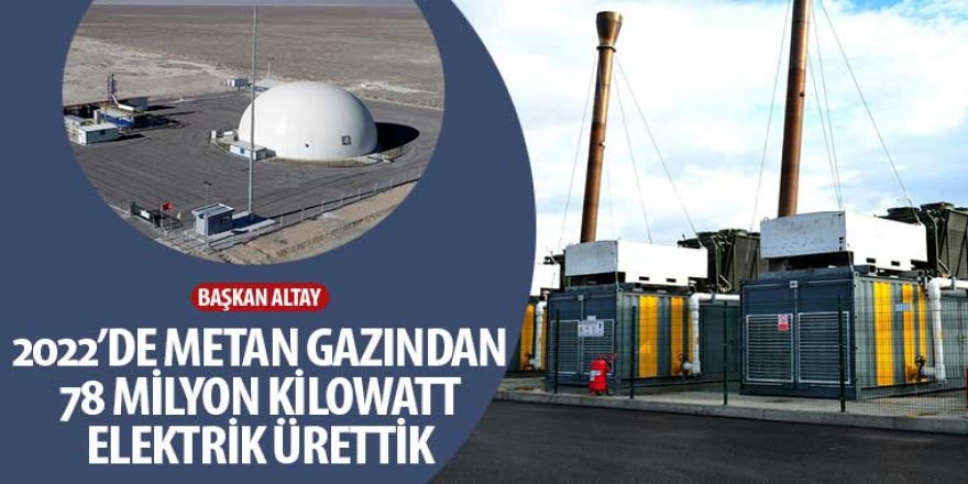 Başkan Altay: “2022’de Metan Gazından 78 Milyon Kilowatt Elektrik Ürettik”