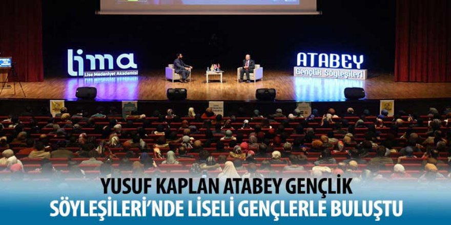 Yusuf Kaplan Atabey Gençlik Söyleşileri’nde Liseli Gençlerle Buluştu