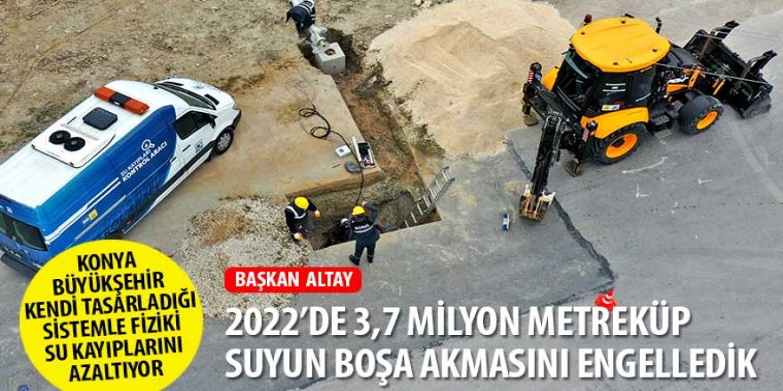 Başkan Altay: “2022’de 3,7 Milyon Metreküp Suyun Boşa Akmasını Engelledik”