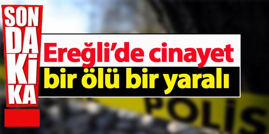 Ereğli’de cinayet bir ölü bir yaralı