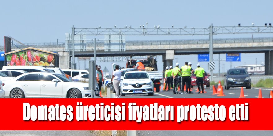 Ereğli’de, Domates üreticisi fiyatları protesto etti