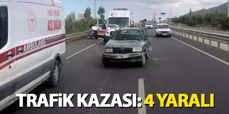 Trafik Kazası: 4 Yaralı