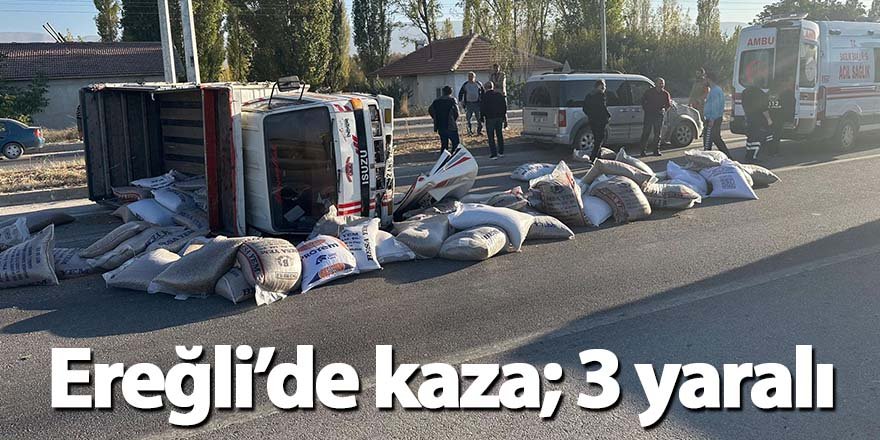 Ereğli’de kaza; 3 yaralı