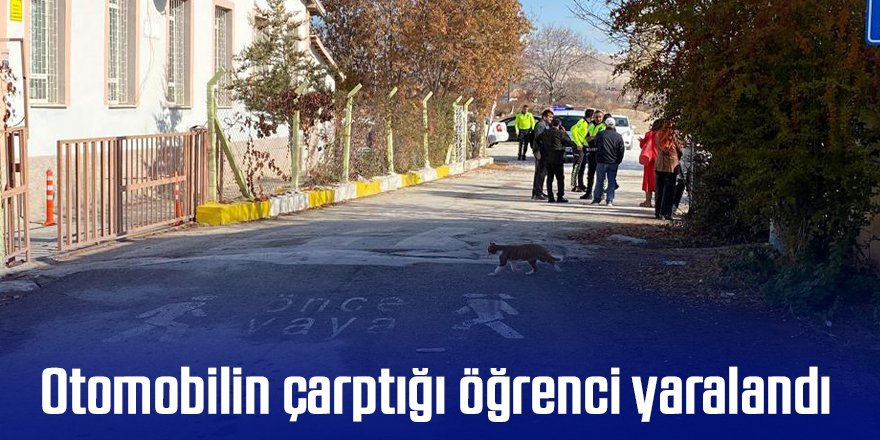 Otomobilin çarptığı öğrenci yaralandı