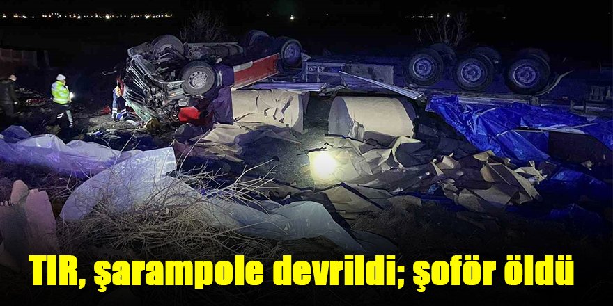 TIR, şarampole devrildi; şoför öldü