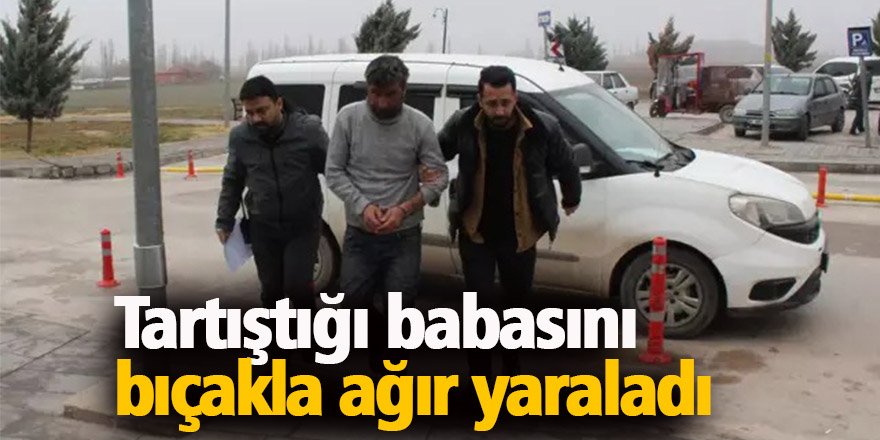 Tartıştığı babasını bıçakla ağır yaraladı