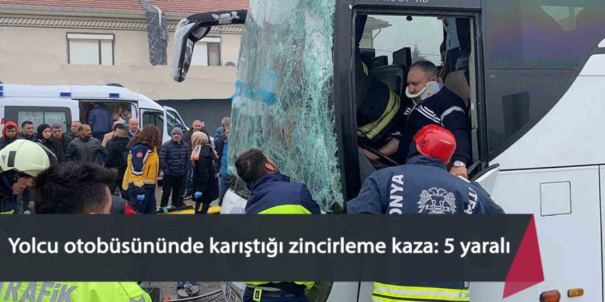 Yolcu otobüsü tır ve otomobillerin karıştığı 6 araçlı zincirleme kaza: 5 yaralı