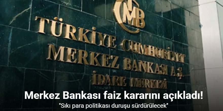 Merkez Bankası faizi 250 baz puan indirdi