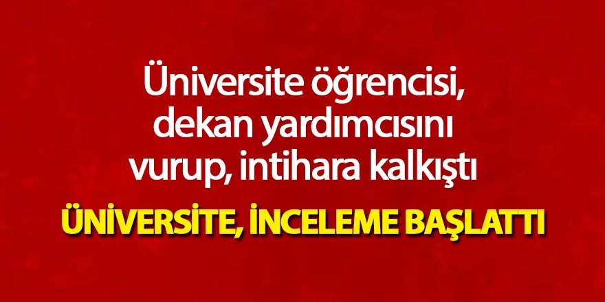 Üniversite öğrencisi, dekan yardımcısını vurup, intihara kalkıştı