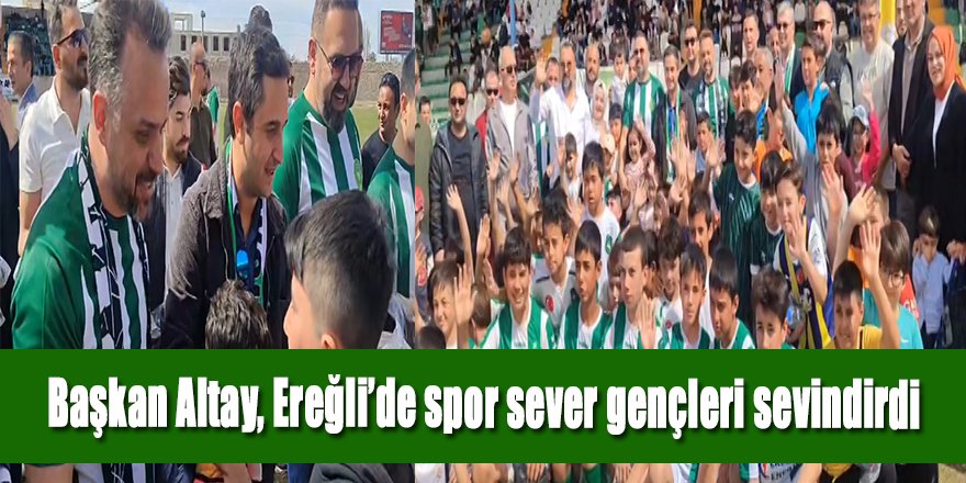 BAŞKAN ALTAY EREĞLİ’DE ÇOCUKLARA EŞOFMAN DAĞITTI