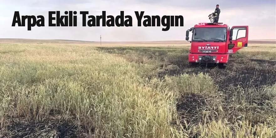 Arpa Ekili Tarlada Yangın: 10 Dekar Zarar Gördü