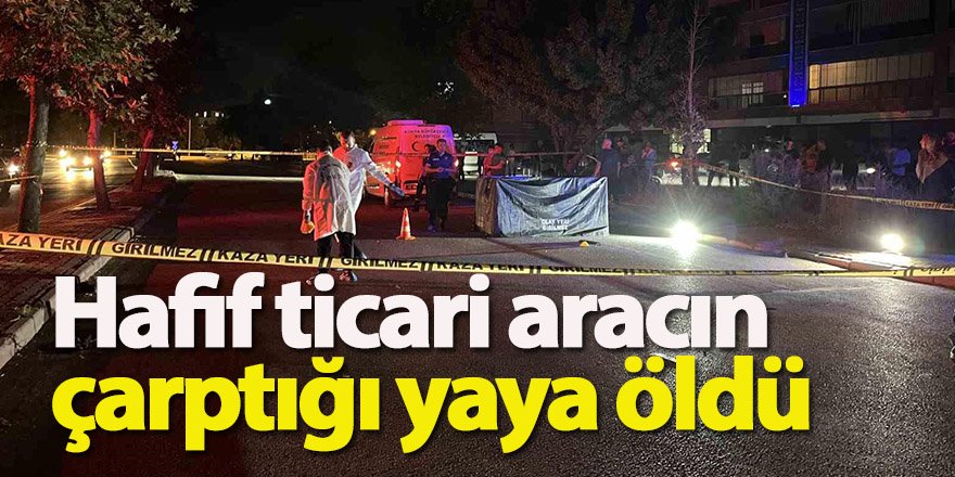 Hafif ticari aracın çarptığı yaya öldü
