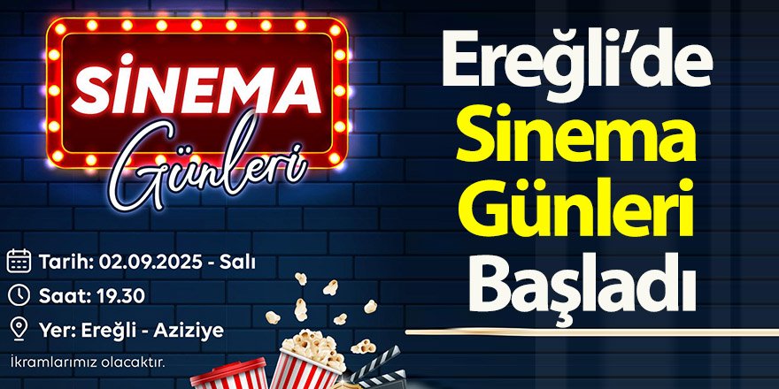 Ereğli’de Sinema Günleri Başlıyor