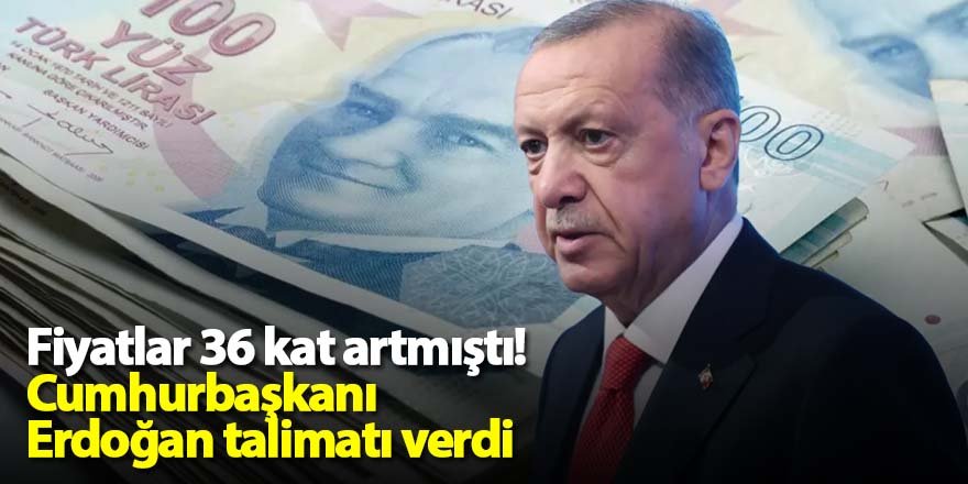 Cumhurbaşkanı Erdoğan talimatı verdi