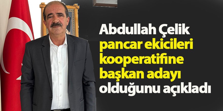 Ereğli Ziraat Odası Başkanı Abdullah Çelik, Pankobirlik için adaylığını canlı yayında açıkladı