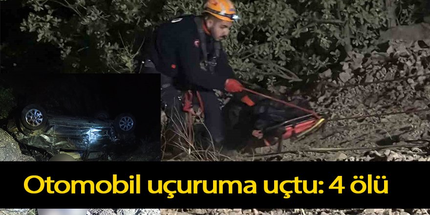 Otomobil uçuruma uçtu: 4 ölü