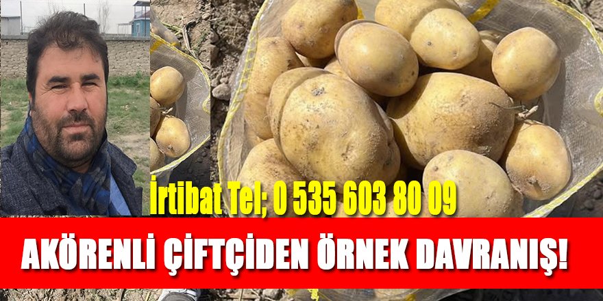 AKÖRENLİ ÇİFTÇİDEN ÖRNEK DAVRANIŞ!