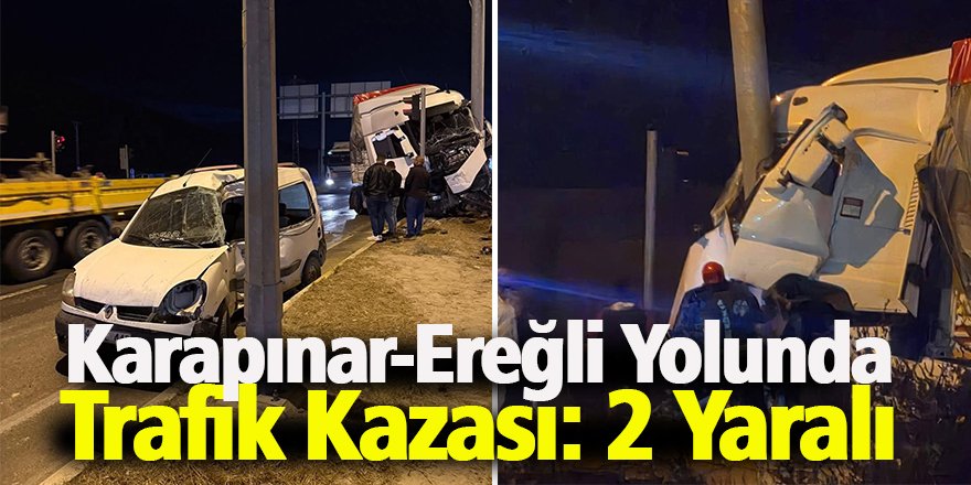 Karapınar-Ereğli Yolunda Trafik Kazası: 2 Yaralı