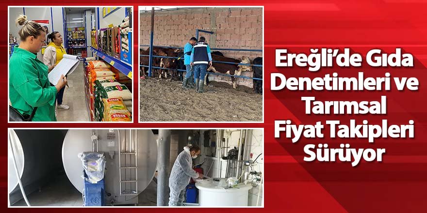 Ereğli’de Gıda Denetimleri ve Tarımsal Fiyat Takipleri Sürüyor