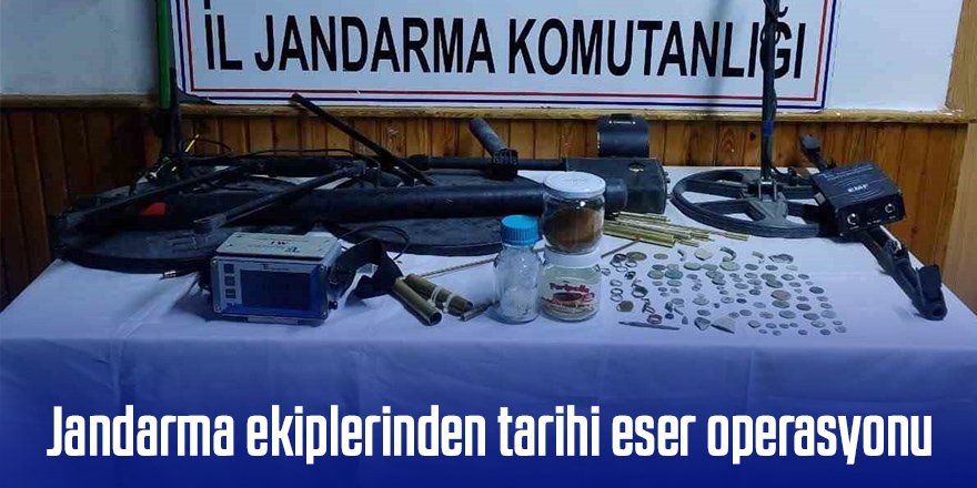 Jandarma ekiplerinden tarihi eser operasyonu