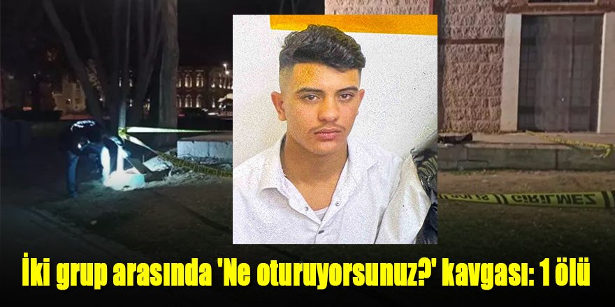 İki grup arasında 'Ne oturuyorsunuz?' kavgası: 1 ölü