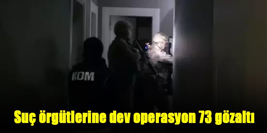 Suç örgütlerine dev operasyon 73 gözaltı